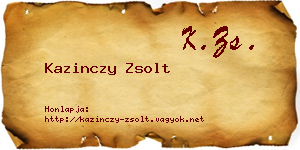 Kazinczy Zsolt névjegykártya