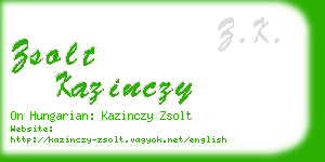 zsolt kazinczy business card